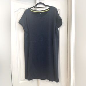 Talbots plus size 2X short sleeve, crew neck, midi length t-shirt dress